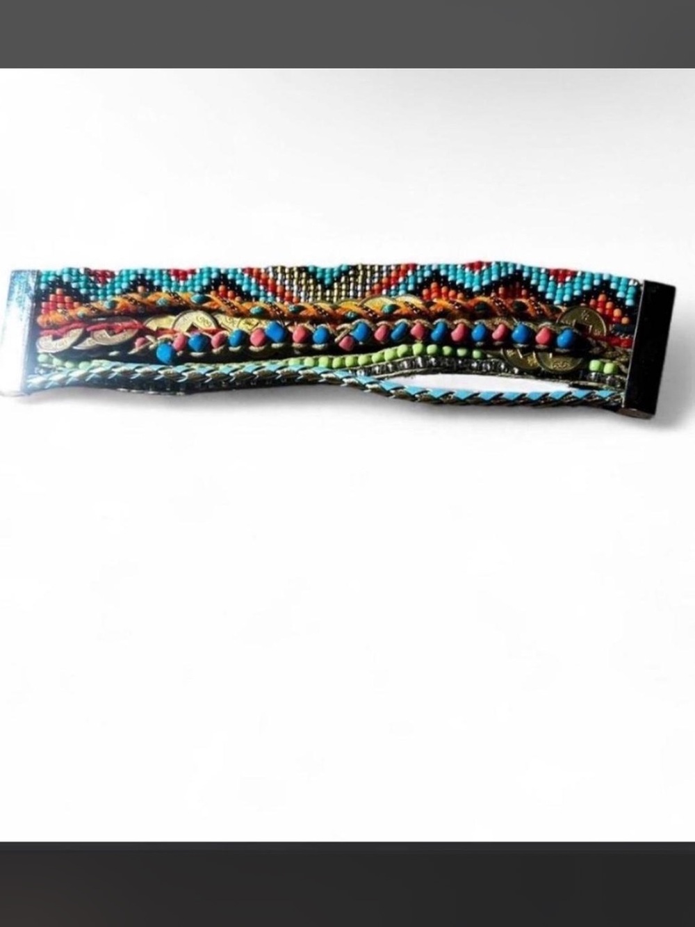 Multicoloured beaded bracelet